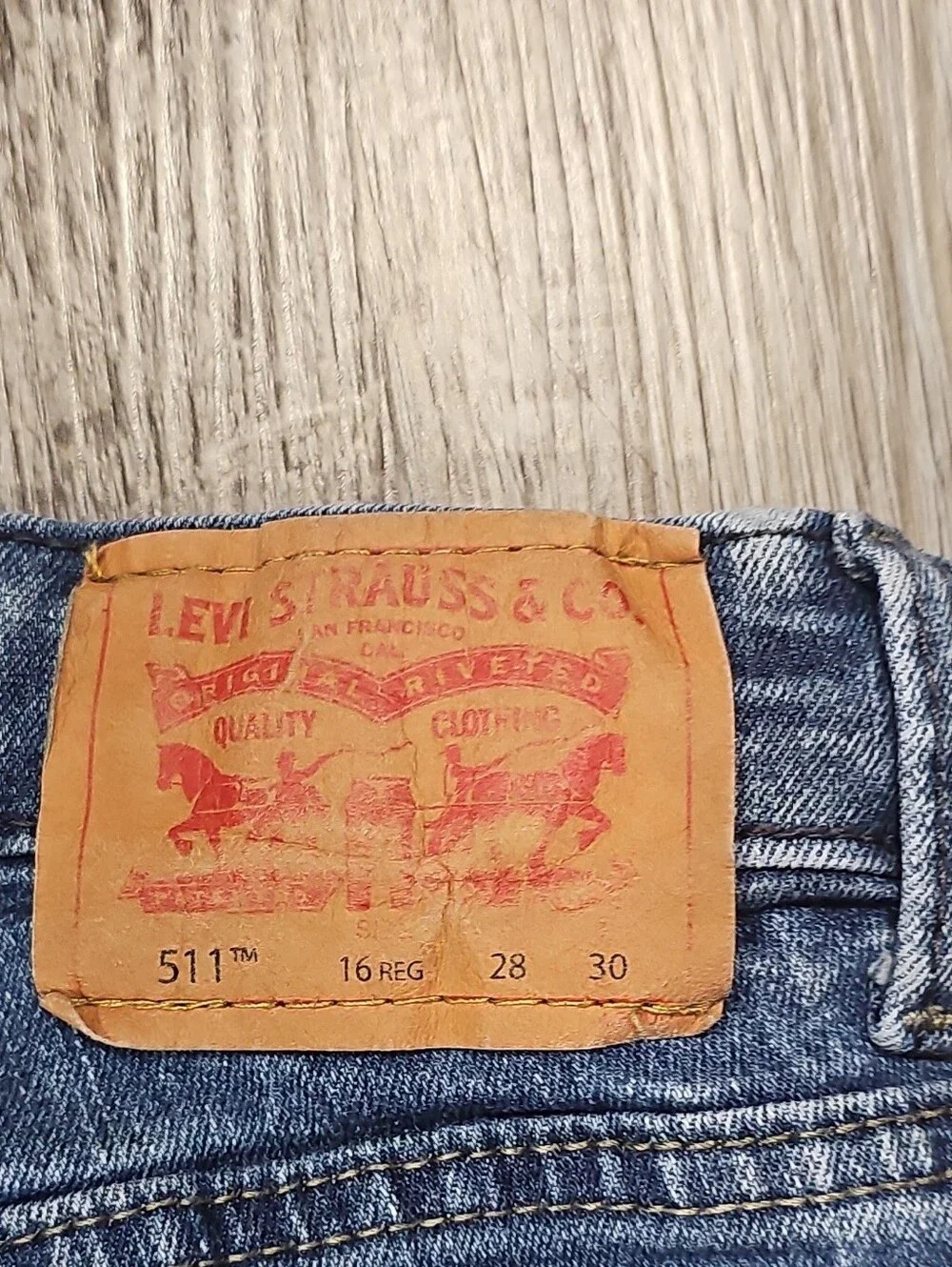 Levi's 511 Slim Boys Blue Jeans Size 16
